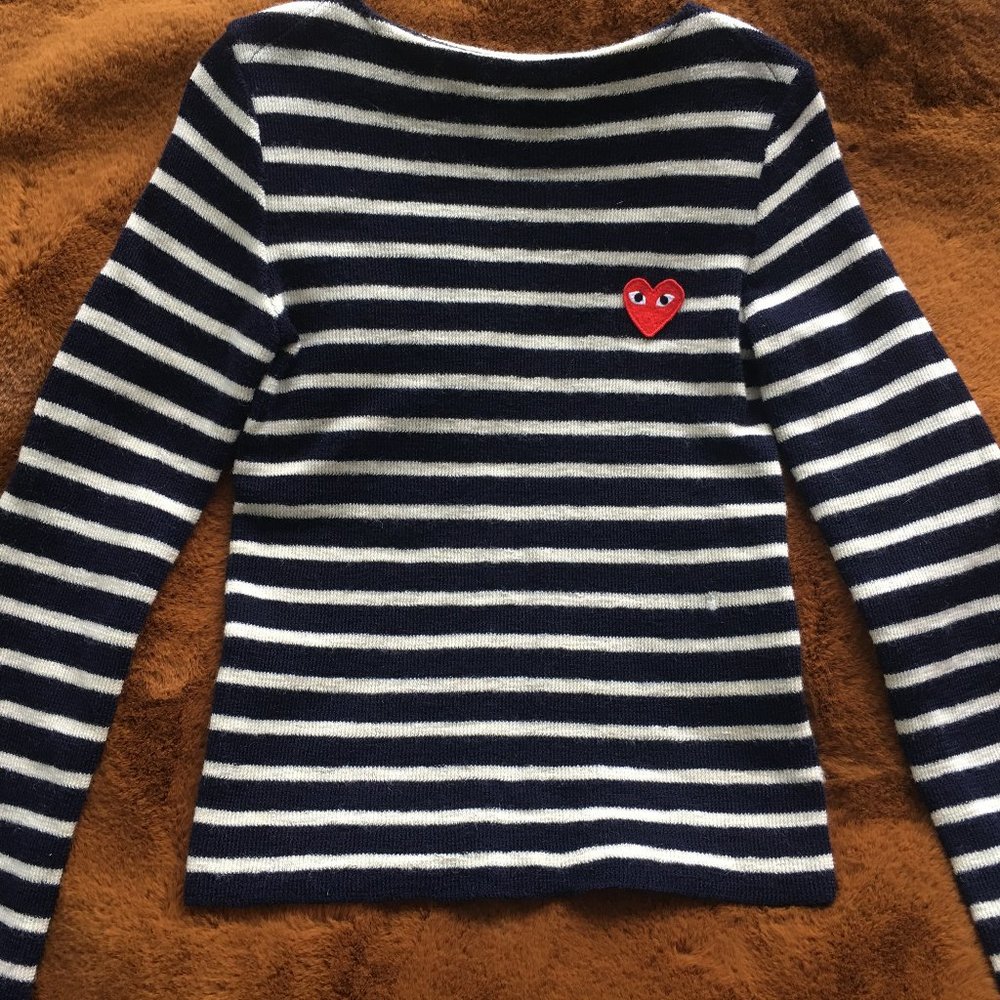 Comme Des Garcons Play 100% Wool Sweater XS